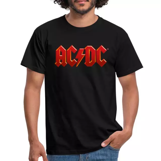 AC/DC Klassisches Logo Mit Blitz Männer T-Shirt