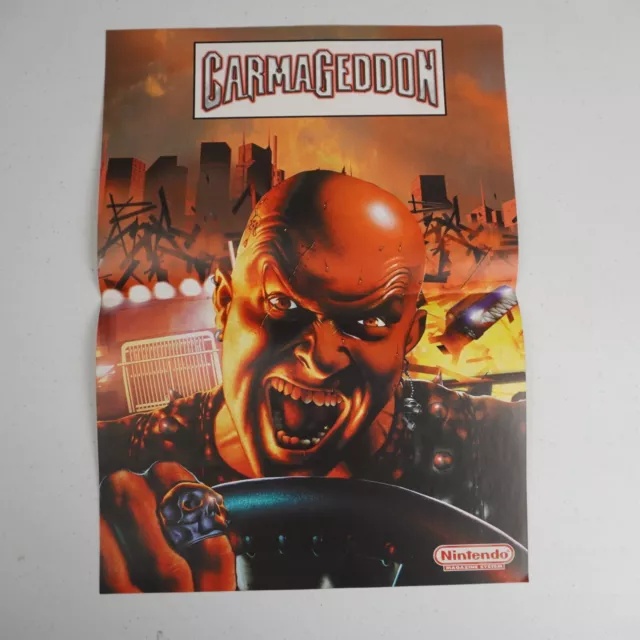 Nintendo Official Poster - Carmageddon + Rayman 2 Video Game