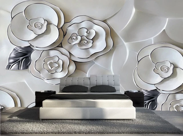 PAPIER PEINT 3D TROMPE L OEIL MODERNE # PHOTO MURALE 3D Fleur nature