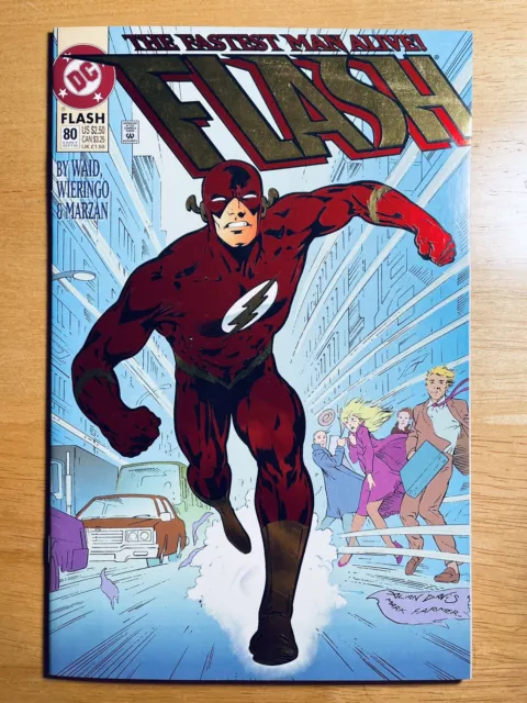 Flash #80 (1993) Holo Foil Cover Mark Waid Wally West Dc Comics