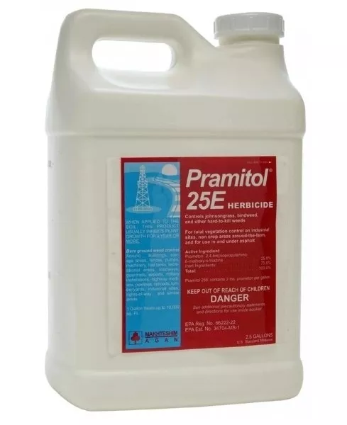 Pramitol 25E Herbicide - 2.5 Gallons (Long Lasting Total Vegetation Killer)