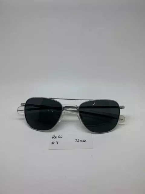 #4 RE52 Randolph Aviator Sunglasses temples 52mm Silver