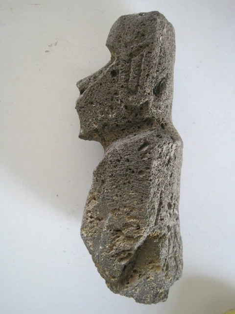 Mini Easter Island Lava Rock Stone Statue Vintage