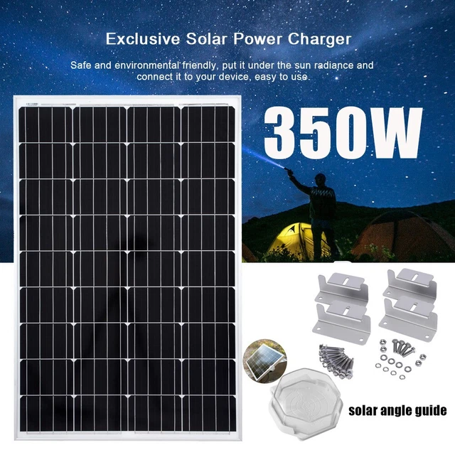 350W SOLAR PANEL Kit 12V 350 Watt Mono Caravan Camping Power Charging ...