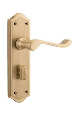 privacy set satin brass henley lever door handles,180 x 50 mm TH 6633P