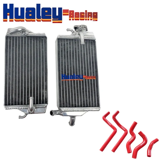 Aluminum Radiator &Red Hose Fit 2000 2001 HONDA CR125R CR 125R