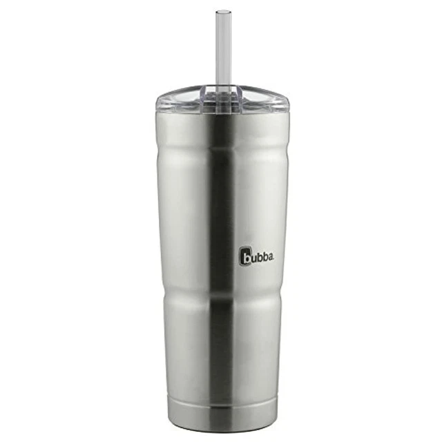 bubba Envy S Vacuum-Insulated Stainless Steel Tumbler with Straw, 24 oz., Clear