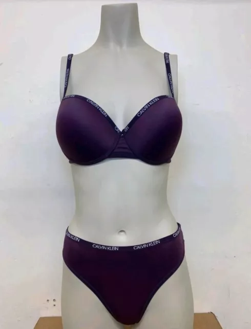 *** CALVIN KLEIN *** PUSH UP SUJETADOR PÚRPURA CONJUNTO desnudo glamour NIVEL COBERTURA S-XL