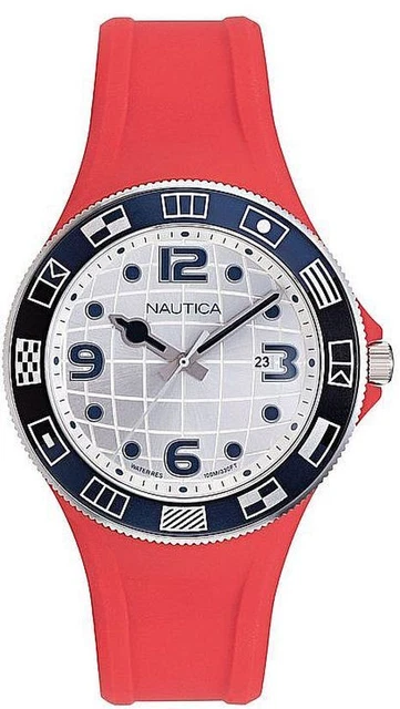 Men's Nautica Lummus Beach 42mm Silicone Band Watch NAPLBS902 Men's Nautica Lummus Beach 42mm Silicone Band Watch NAPLBS902