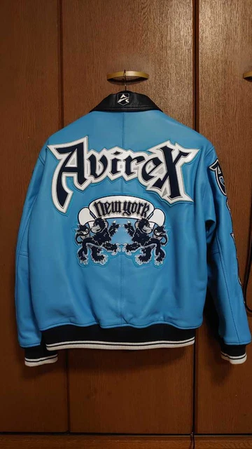 VINTAGE 90S RARE Avirex USA All American Icon Burgundy Leather ...