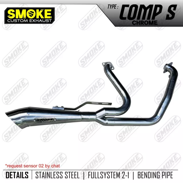 2018-2023 Harley Davidson Softail M8 Custom Exhaust System Pipes 2-into-1