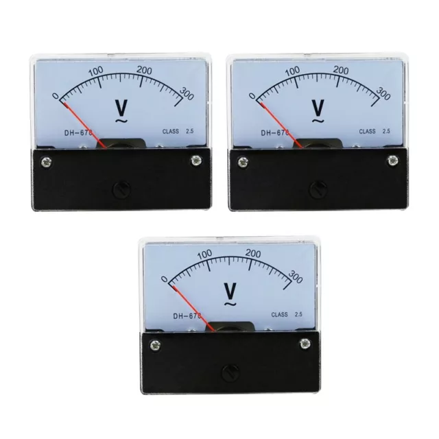 3X Rectangle Ac 0-300V Anzeige Analog Voltage Panel Meter Voltmeter Dh670 P4R2