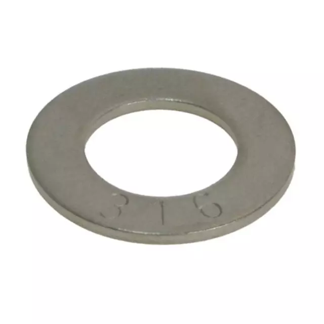 Flat Washer 3/16" x 1/2 x 20g Imperial Round Marine Grade Stainless Steel G316