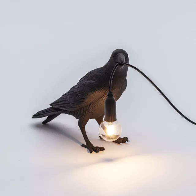 E14 Raven Lamp Crow Light Novelty Bird Desk Table Stand Lamp Home Hotel Decor AU