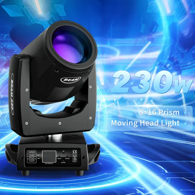 230W 7R Beam LED 14 Gobo Strahl 16 Prisma Moving Head Zoom DMX Bühnenlicht Show