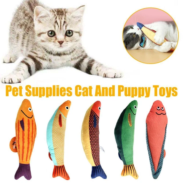 Seafood Fish Chew Training Toy Pet Accessories Cat 6T3E Throw Cat Supplies H1R4