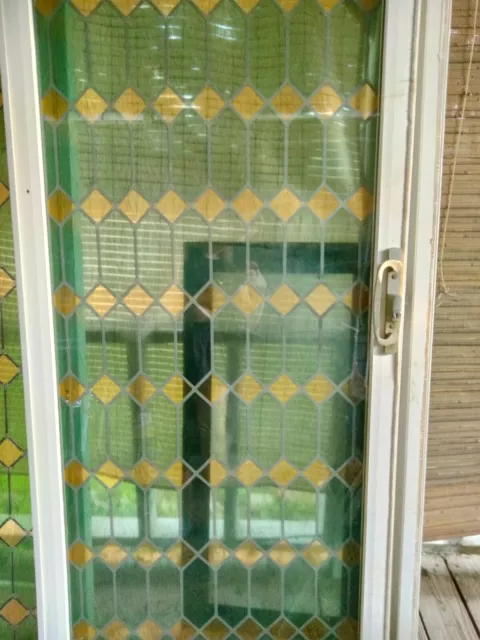 Double Pane Staind Glass Sliding Doors