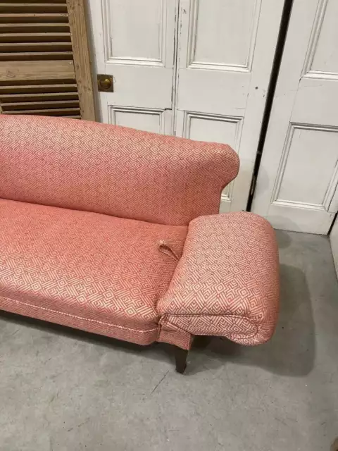 Stunning Reupholstered Victorian Drop Arm Sofa 3