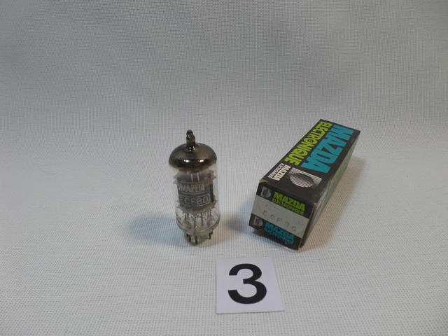 ECF80 MAZDA MINIWATT DARIO Label vacuum tube valve röhre