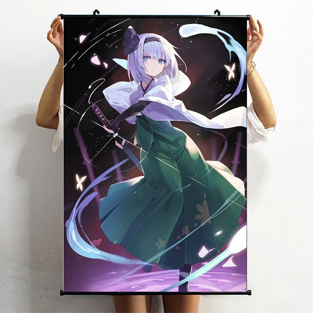 touhou konpaku youmu Cosplay Poster Wall Wall Scrolls Mural Otaku 60X90cm I01