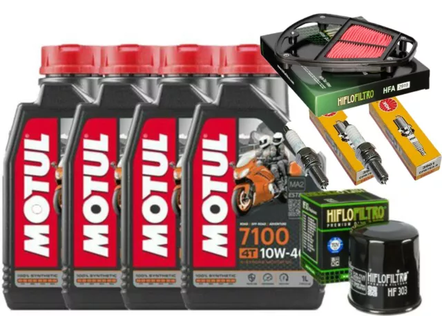 Kit Tagliando Kawasaki Vn 900 06/20  Motul 7100 10W40 Filtro Olio Aria Candele