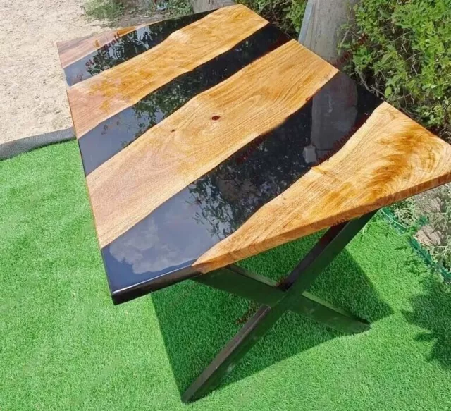152cm x 76.2cm Fabriqué à la Main Résine Époxy en Bois Dîner Table Top -  Unique