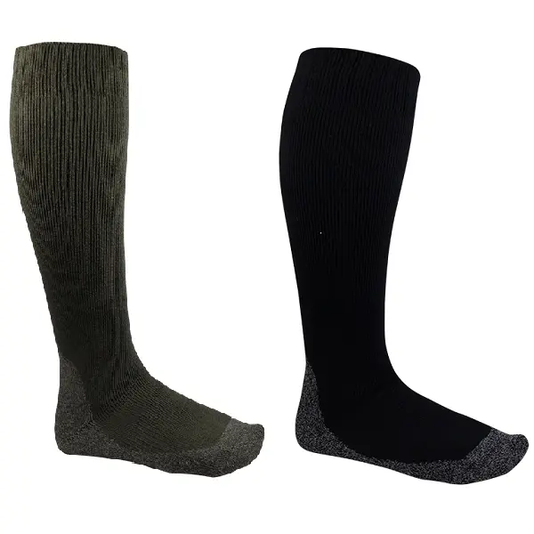 Bamboo 3G Charcoal Gum Boot Socks Thick Extra Long Work Mens Womens Kills Odours