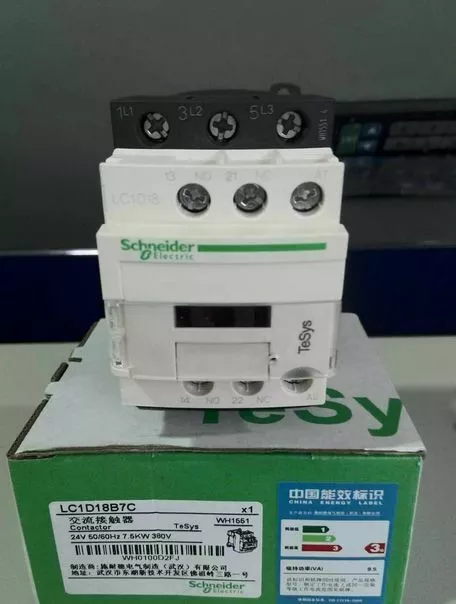 1PC New Schneider LC1D18B7C 24VAC Contactor Free Shipping