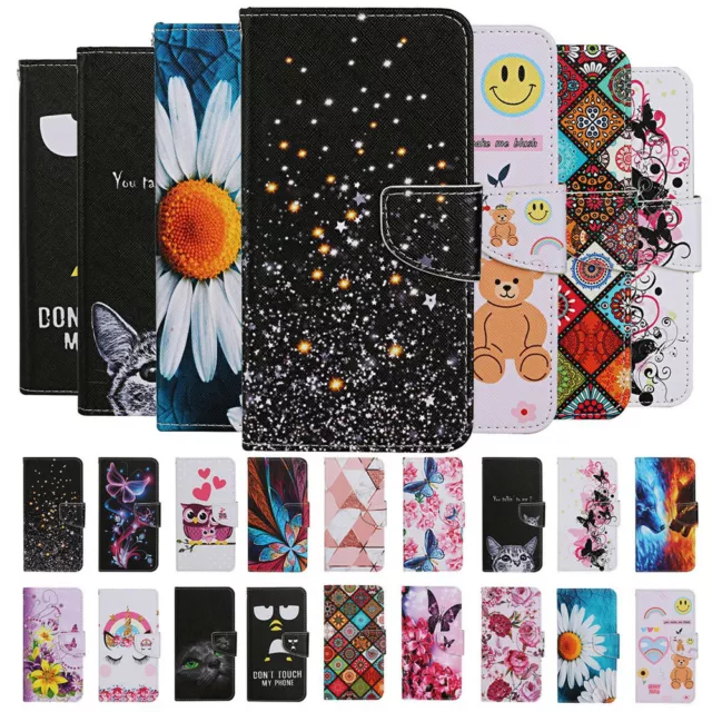 For Huawei Y5P Y5 Y6 Y6S Y7 2019 Patterned Leather Wallet Flip Phone Case Cover