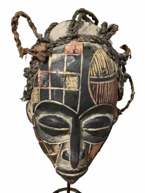 Old Tribal Chokwe Rasta Mask  --  Angola BN 10