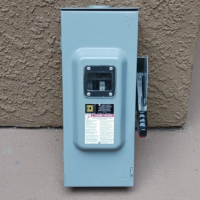 SQUARE D HU363RBVW Safety ENCLOSED Disconnect SWITCH 100A 600VAC/DC Weatherproof