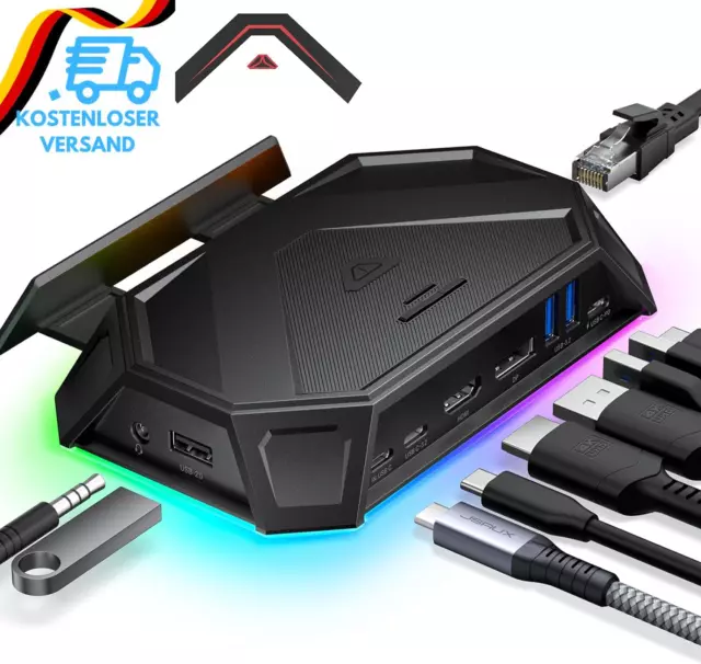 JSAUX RGB Docking Station Für Steam Deck (OLED)/ROG Ally/Lenovo Legion Go, 12-In 2