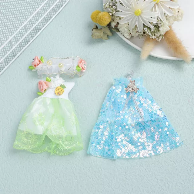 Doll Supplies Fabric 16~17cm Dolls Dress Summer Toys Clothes Toys Lace Skirt