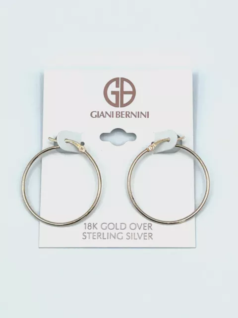 Giani Bernini Hoop Earrings in 18k Gold-Plated Sterling Silver 1"