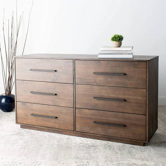 Couture Home Lawson Modern Dark Chocolate Brown 6-Drawer Dresser