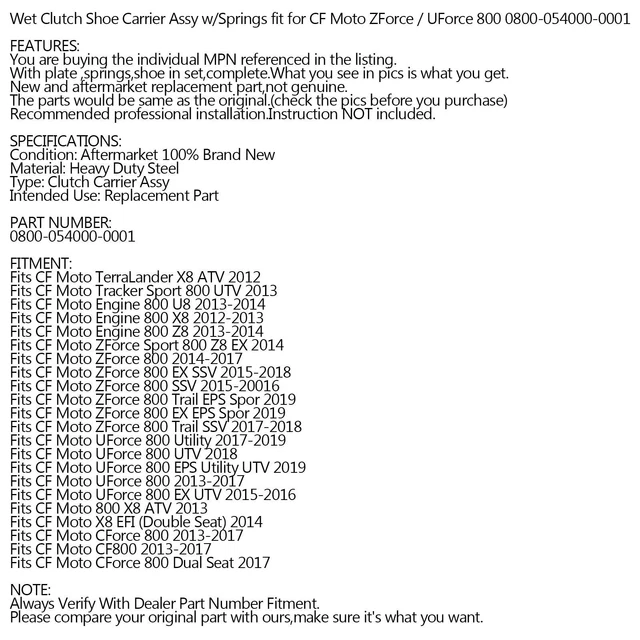 GIUNTO RUOTA PALE per CFMOTO 800cc ZF800 AF800 CF800 ATV 0800054000