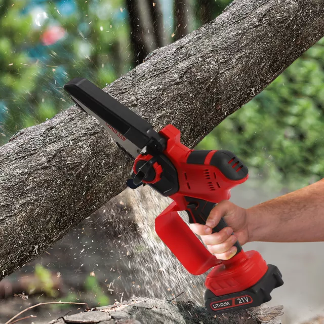 Handheld 6 Zoll Elektrische Kettensäge Chainsaw Baumsäge Astsäge Tragbar DHL NEU