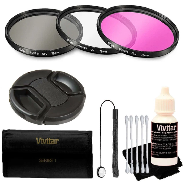 Kit de filtro digital profesional Vivitar 72 mm + kit de accesorios para lentes de 72 mm