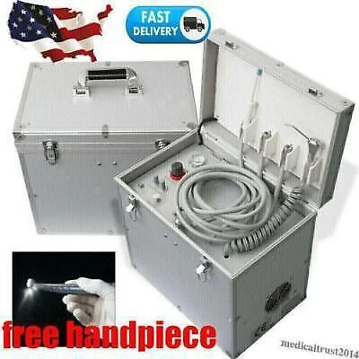Portable Dental Delivery Unit Air Compressor Weak Suction Syringe 4 Hole BD-402