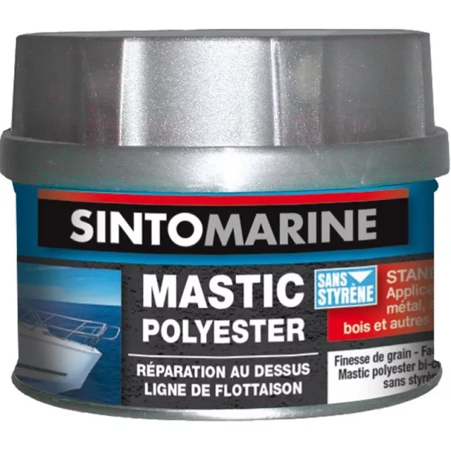 Mastic Polyester Standard 330G Reparation Coque Joint Bateau Sintomarine