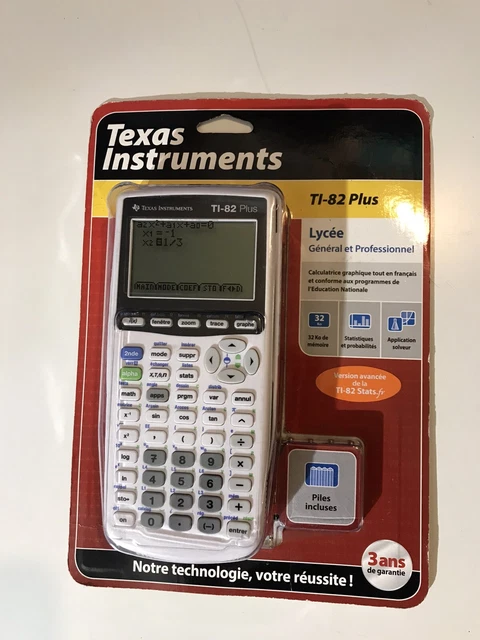 Calculatrice Graphique Texas Instruments TI-82 PLUS - Ancien Modèle - Pour Lycée