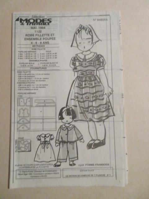 Tenue pour poupée Marie-Françoise Modes et Travaux Juin 1973973 | atelier-arianne