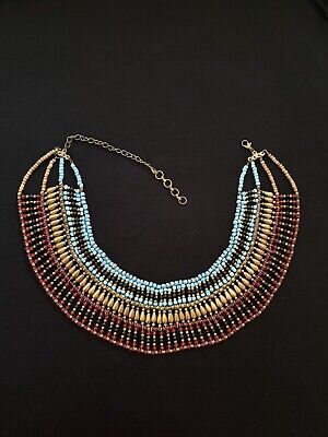 Beautiful Indian style beaded multi-color necklace