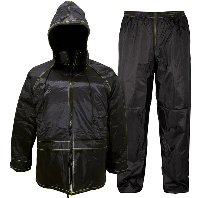 Tuta Moto Impermeabile Set Giacca E Pantalone Cappuccio A Scomparsa Uomo/Donna
