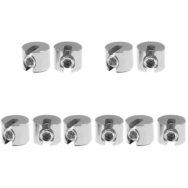 10 Pcs Serre-câble Métallique Acier Inoxydable Attache De En Corde Pour Clôture