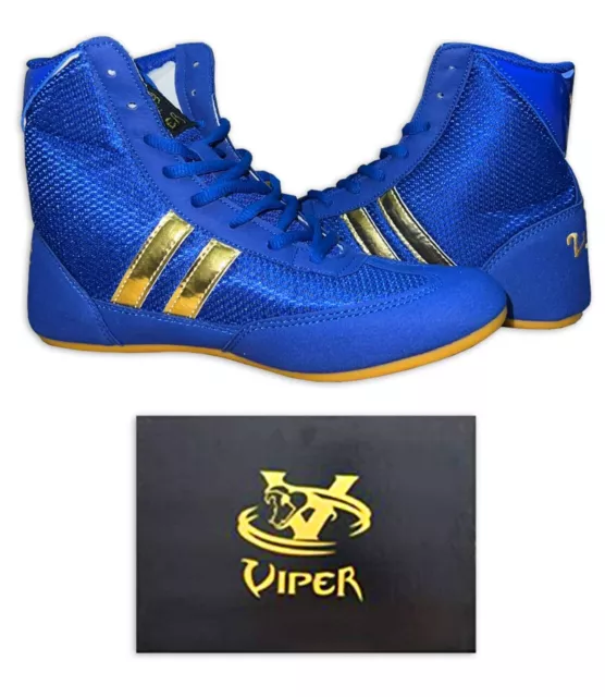 Viper V FIT Boxing Boots Men's Boys Boxing Footwear Boxing Shoes BLUE