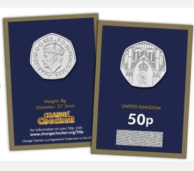 2023 UK KING Charles Ill Coronation CERTIFIED BU 50p New Coin 16.25
