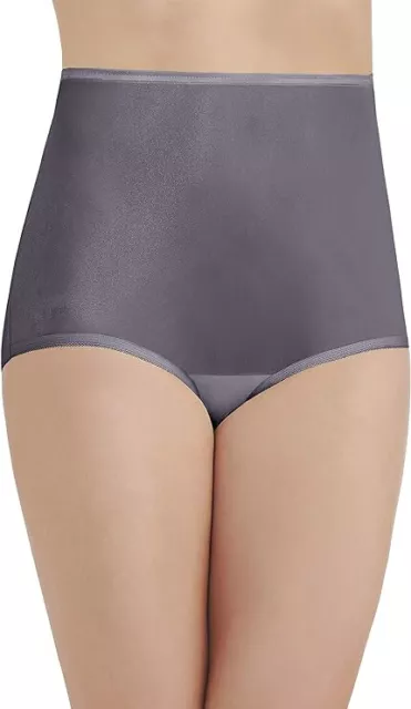 4 pk VANITY FAIR Ravissant PERFECTLY YOURS 15712 Nylon BRIEF Steel Violet 6 / M