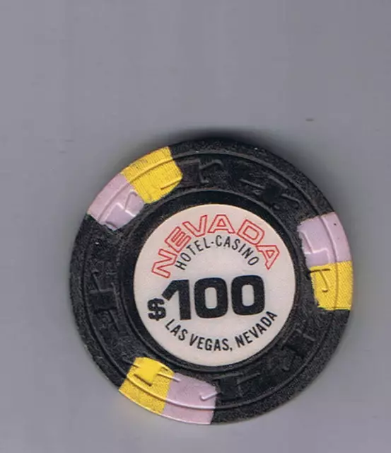 Nevada Hotel $100.00 Casino Chip Las Vegas Nevada