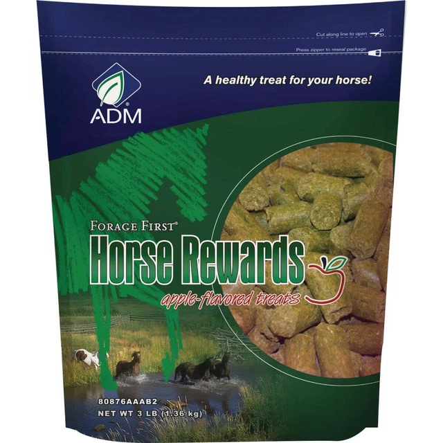 ADM Forage First Horse Rewards 3 Lb. Apple Horse Treat 80876AAAB2 Pack of 8 ADM